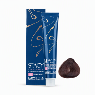 رنگ مو استیسی STACY قهوه ای دودی متوسط کد 4.1